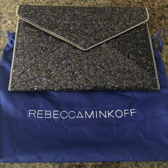 Rebecca Minkoff Handbags - REBECCA MINKOFF Leo Glitter Clutch